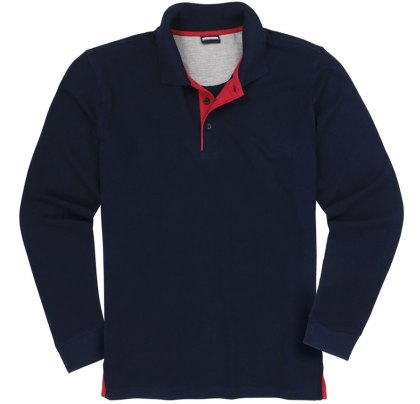 CF Duże Polo Longsleeve Adamo - Granat