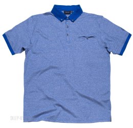 Duża Koszulka Polo Espionage - Niebieska melanż