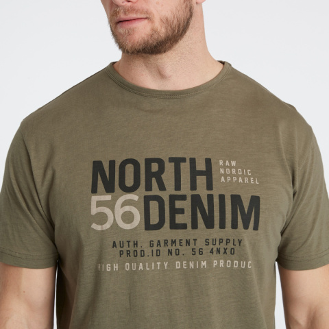 North 56 4 Duża Koszulka - Oliwka