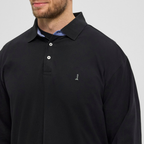 North 56 4 Duża Koszulka Polo Longsleeve Czarma