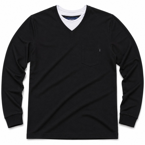 Duża Koszulka Longsleeve Viking - Czarny