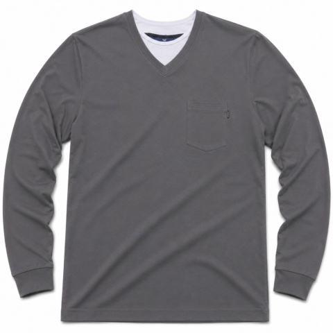 Duża Koszulka Longsleeve Viking - Szara