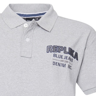 Replika Duża Koszulka Polo - Szara