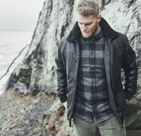 Replika Duża Kurtka Zimowa Skórzana