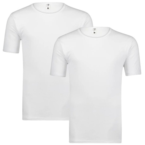 Duża Koszulka Adamo Ribbed 2pack - Biała