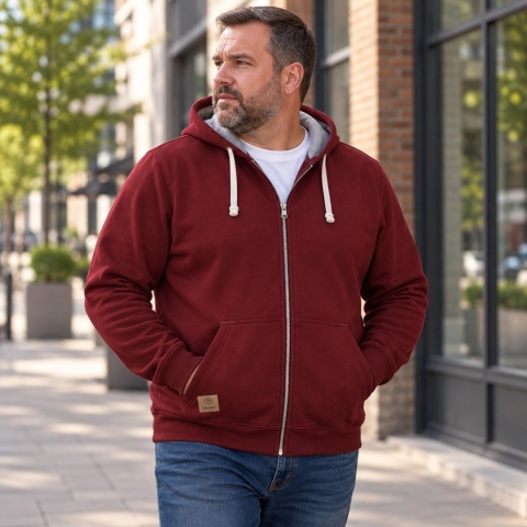 Viking Bluza z kapturem - Bordo