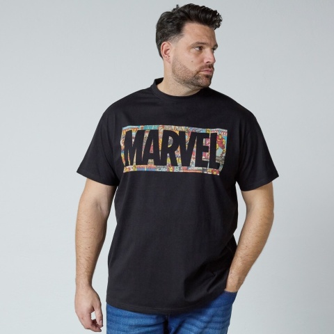 North Latitude Duża Koszulka MARVEL - Czarna