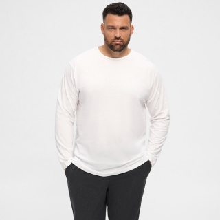 North Latitude Duża Koszulka Longsleeve - Biała
