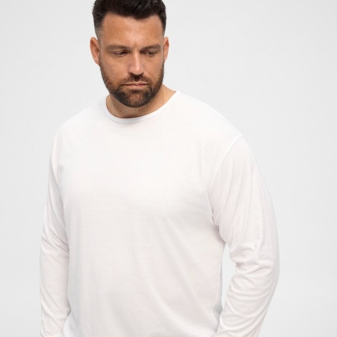 North Latitude Duża Koszulka Longsleeve - Biała