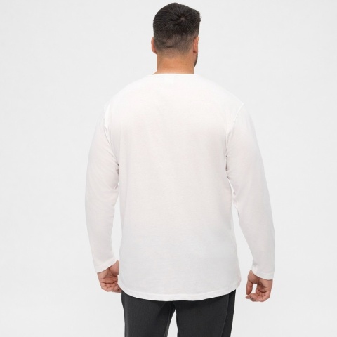 North Latitude Duża Koszulka Longsleeve - Biała