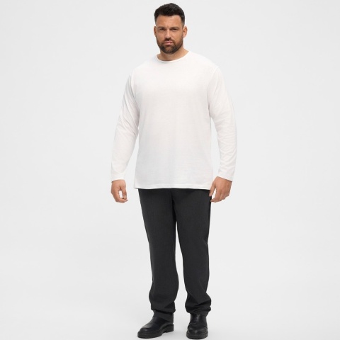 North Latitude Duża Koszulka Longsleeve - Biała