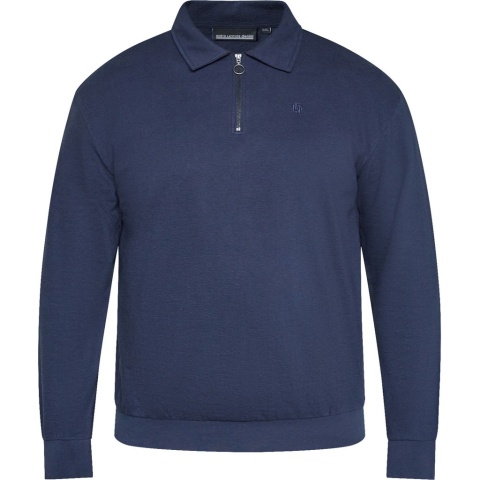 North Latitude Duża Bluza Polo Longsleeve - Navy