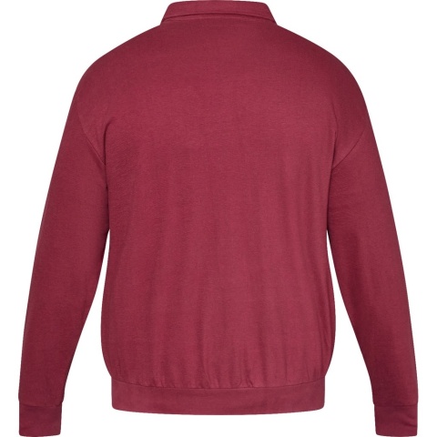 North Latitude Duża Bluza Polo Longsleeve - Bordo