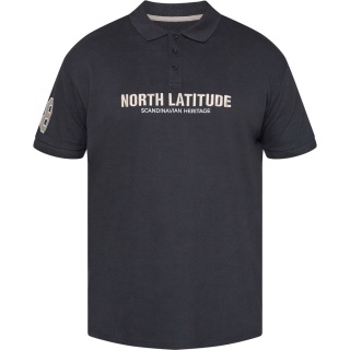 North Latitude Duża Koszulka Polo - Czarna