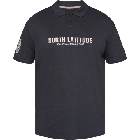 North Latitude Duża Koszulka Polo - Czarna