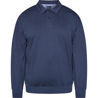 North Latitude Duża Bluza Polo Longsleeve - Navy
