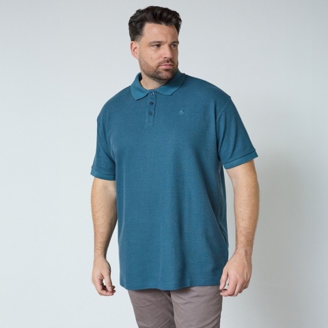 North Latitude Duża Koszulka Polo - Petrol Blue