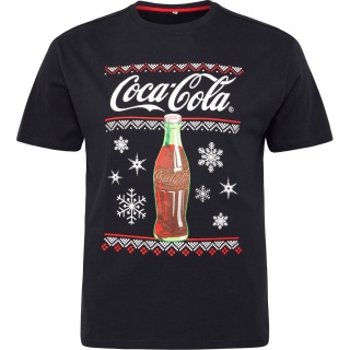 North Latitude Duża Koszulka Coca-Cola - Czarna