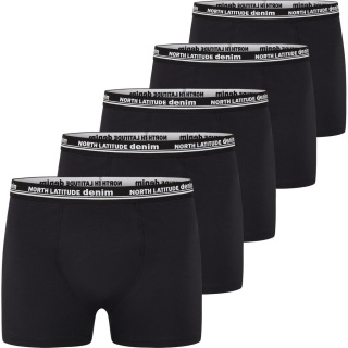 North Latitude Duże Bokserki 5-pack - Czarne